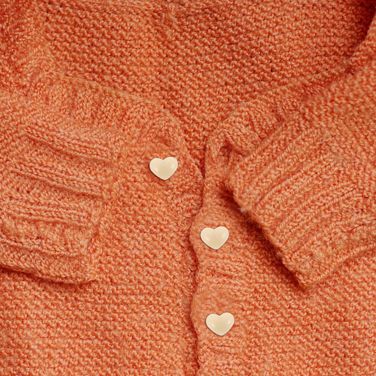 10Pcs Heart Shaped Buttons Rust Resistant Smooth Edge DIY Sewing Buttons for Dress Shirt Coat Jacket Uniform Craft Clothing