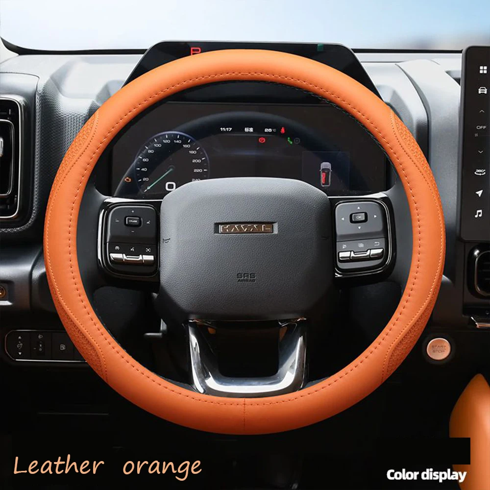 

Car Steering Wheel Cover Leather/Suede Protection Steering Wheel Anti-slip Decor For Haval Dargo 2th 2023 2024 Dargo II Decor