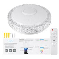 300W Modern LED Ceiling Lights RGB Home lighting APP bluetooth Music Light Bedroom Lamps Smart Ceiling Lamp+Remote Control