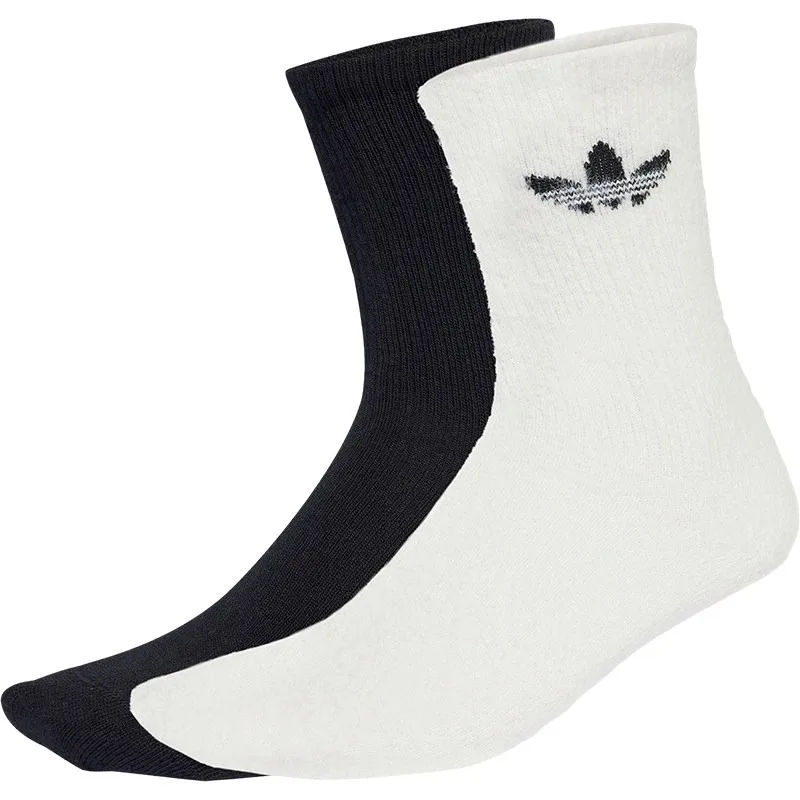 Adidas Clover Men's and Women's Sports Knitted Classic Sports Socks Two Pairs JX5217