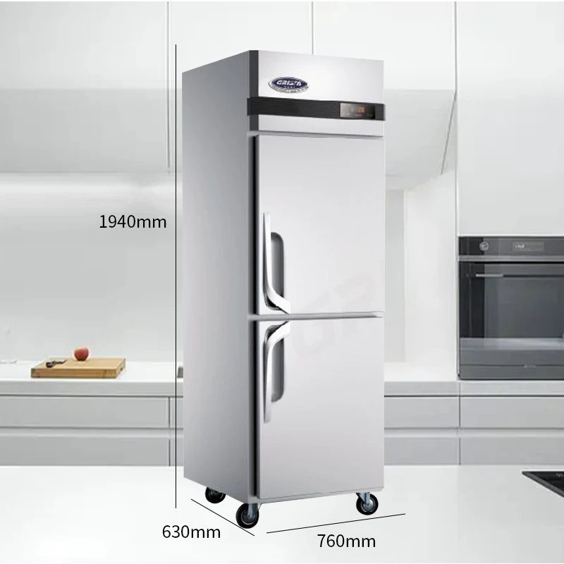معدات المطاعم التجارية ثلاجة عاكسة رقمية مع منطقة طازجة رطبة وفريزر عميق ثلاجة تستقيم شعبية