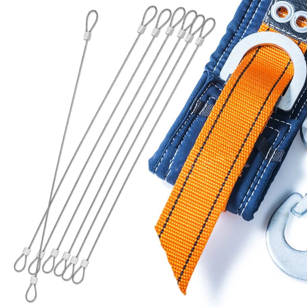 

20 Pcs Steel Wire Rope Aluminum Sleeve Cable Looped Ends Heavy Duty Safety Cables Steel Safety Cable Wire Hardware