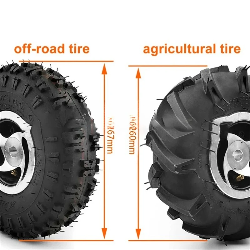 4 WD 1000 W Four Drive kit 4.10-4 Off-road Tires 10 Inch Wheel Hub Cart 250 W Motor With Wireless Remote Control