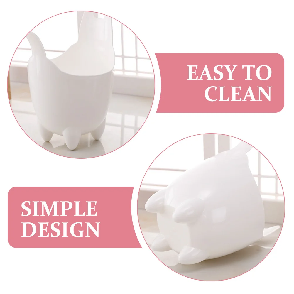 

Cute Cartoon Cat Trash Can Mini Desktop Organizer Pen Holder Portable Kawaii Storage Container Pink Cat Trash Can