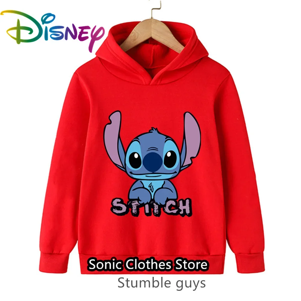 

Stitch Disney Children's Hoodie Fall Girls Soft Cotton Casual Sportswear Streetwear