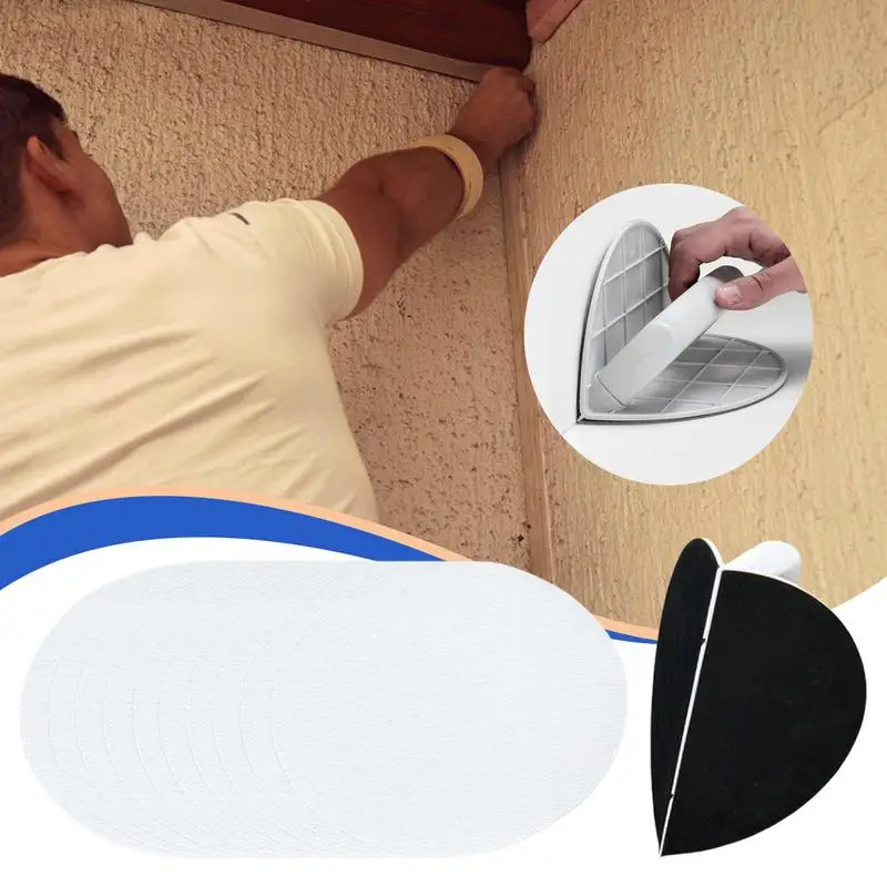 

Contour Sander Crevice Sanding Tool Self-Adhesive Sandpaper Polishing Semi-Circular for Carving Paint Cleaning Craft Furniture