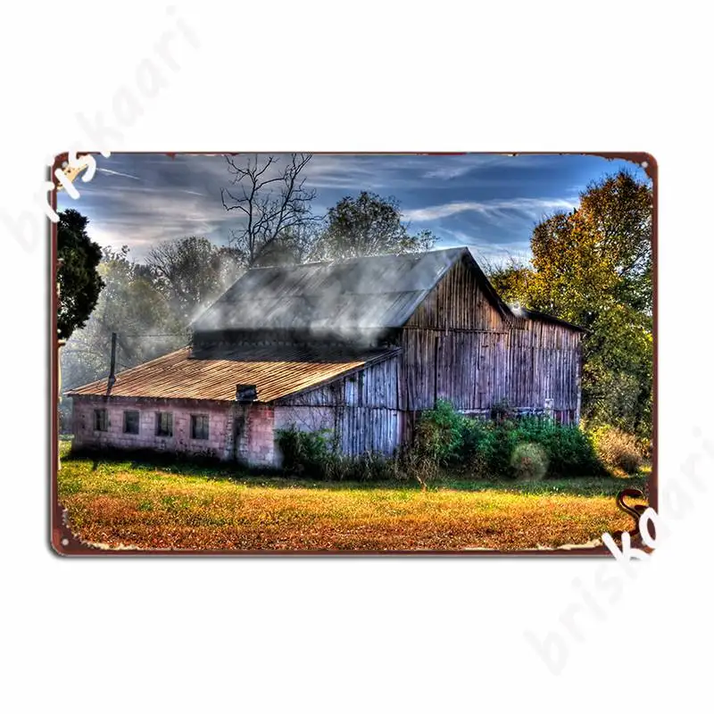 Smoking Tobacco Barn In Tennessee Metal Sign Plaques Funny Pub Garage Club Home Tin Sign Posters