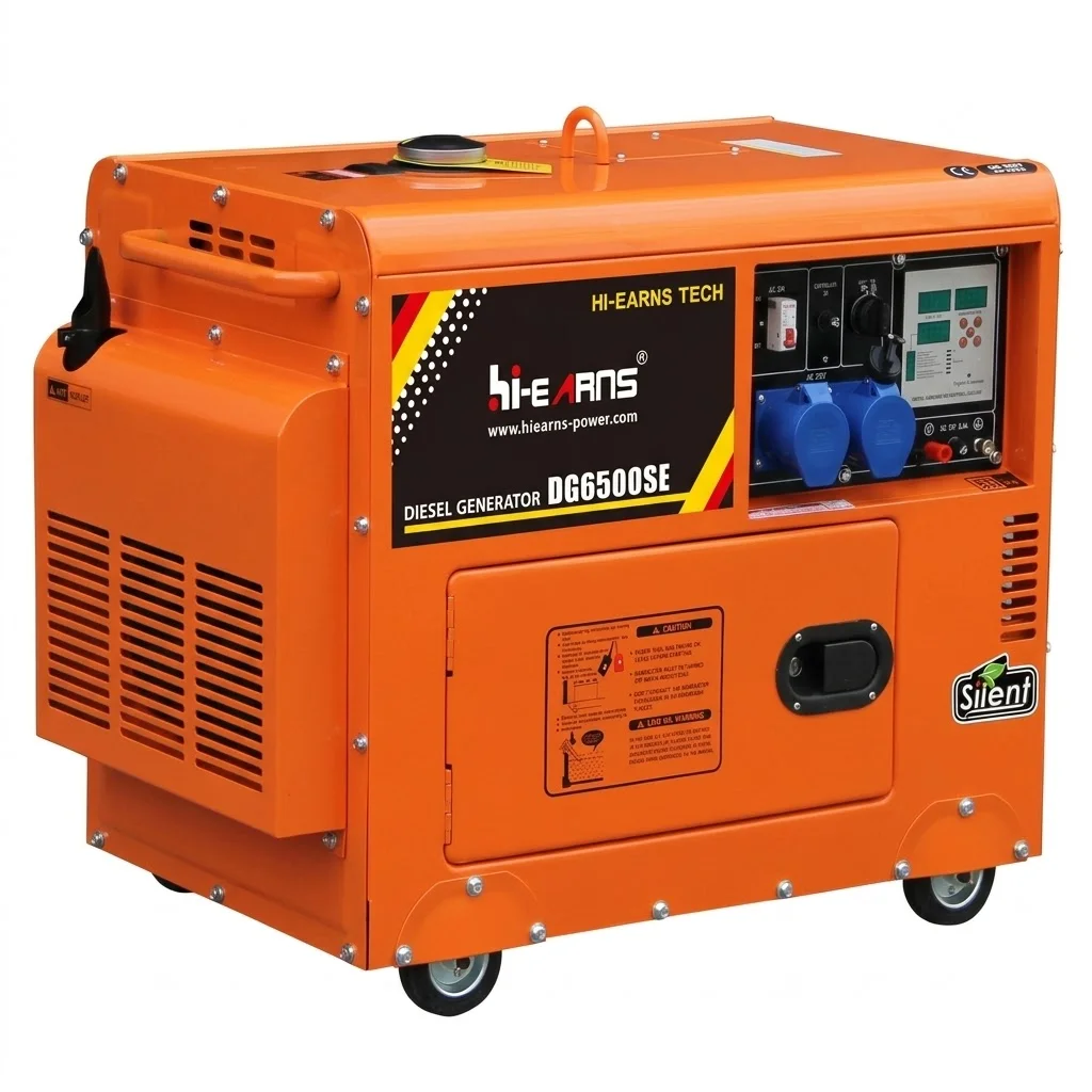 5KW/6KVA Silent Diesel Generator Single Phase Sound Proof 50/60Hz Generators