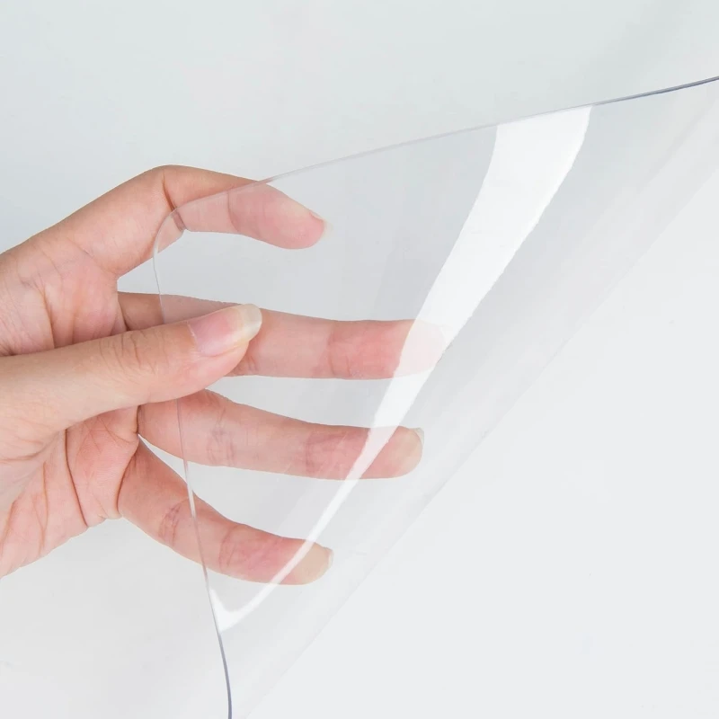PVC Clear Desk Mat Pad Non-Slip Heat Resistant & Waterproof Writing Office Desk Table Protector for Home Table Cover Protector