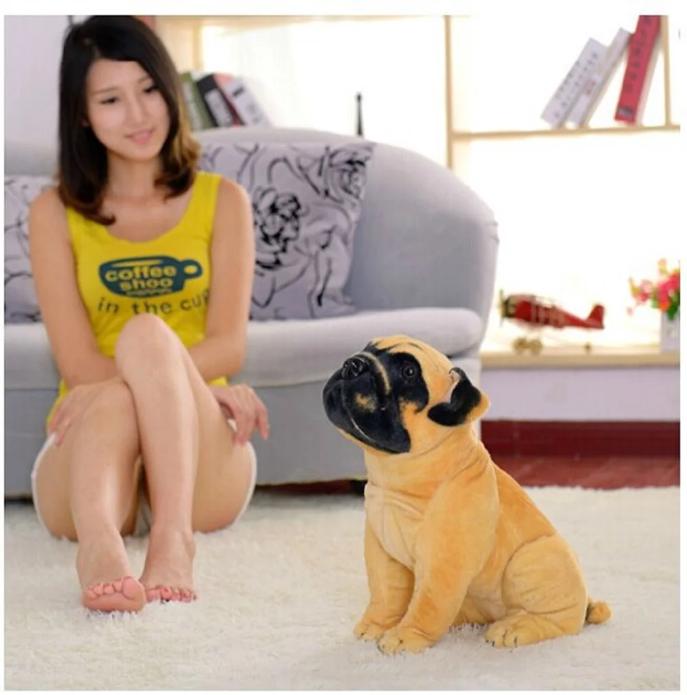 middle size cute Plush dog toy stuff simulation Squating saks dog cute stuff doll gift about 38cm