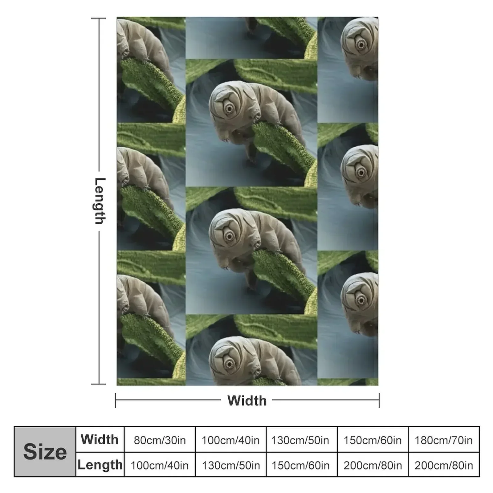 Water Bear or Tardigrade Under the Microscope Throw Blanket Decorative Sofa manga Blankets