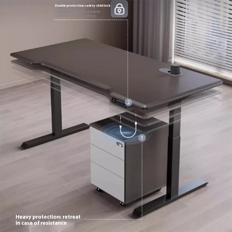 Working Designer Executive Table White Luxury Socket Adjustable Computer Desks Standing Study Mesa Para Computador Home Office