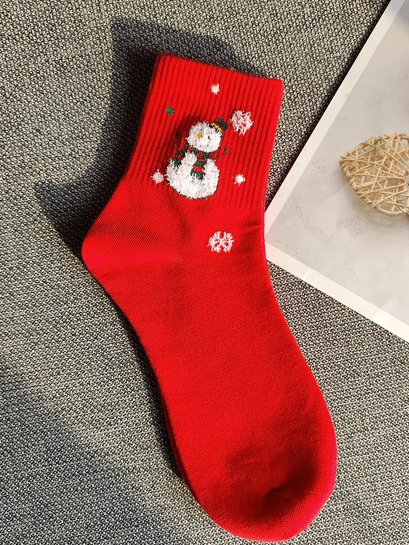 5pairs Cartoon Christmas Socks Ornaments Merry Christmas Decorations For Home Christmas Gifts Xmas Happy New Year Supplies image 2