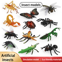 Children's Simulated Mini Wild Insect Animal Model Parent-Child Interactive Cognitive Toys Butterflies, Spiders, Dragonflies