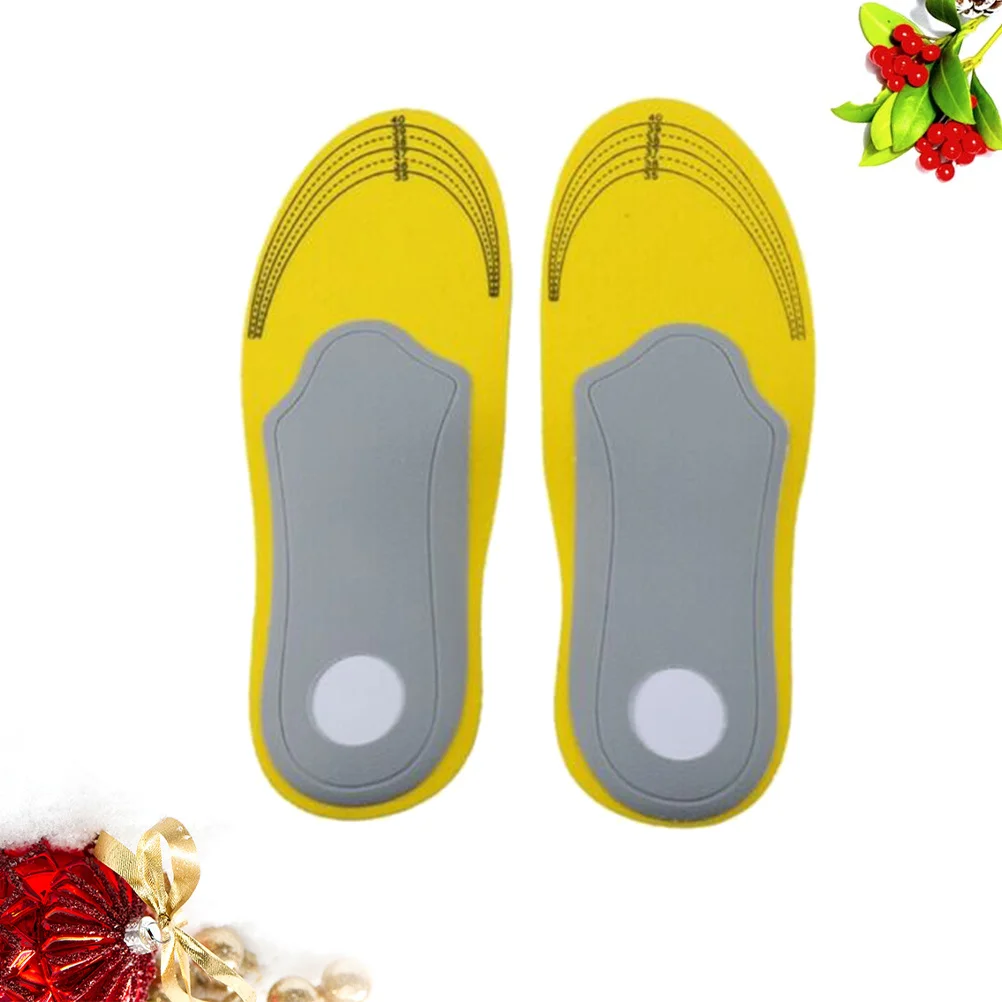 

1 Pair Unisex Arch Support Insoles 35-40 Grey Flatfoot Orthotics Cushion Pads For Feet Care Insoles Breathable Sweat-Absorb