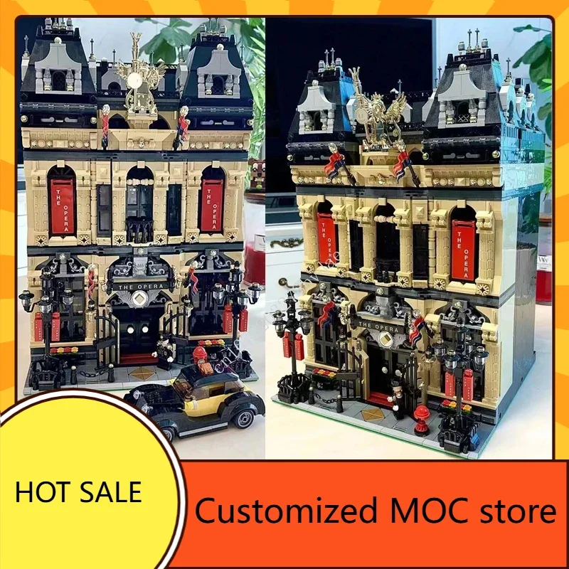 The Opera Palace MOC streetview Holiday Puzzle Sets Architecture Creative Assembly Christmas Birthday Toys Gifts for Kids Ages
