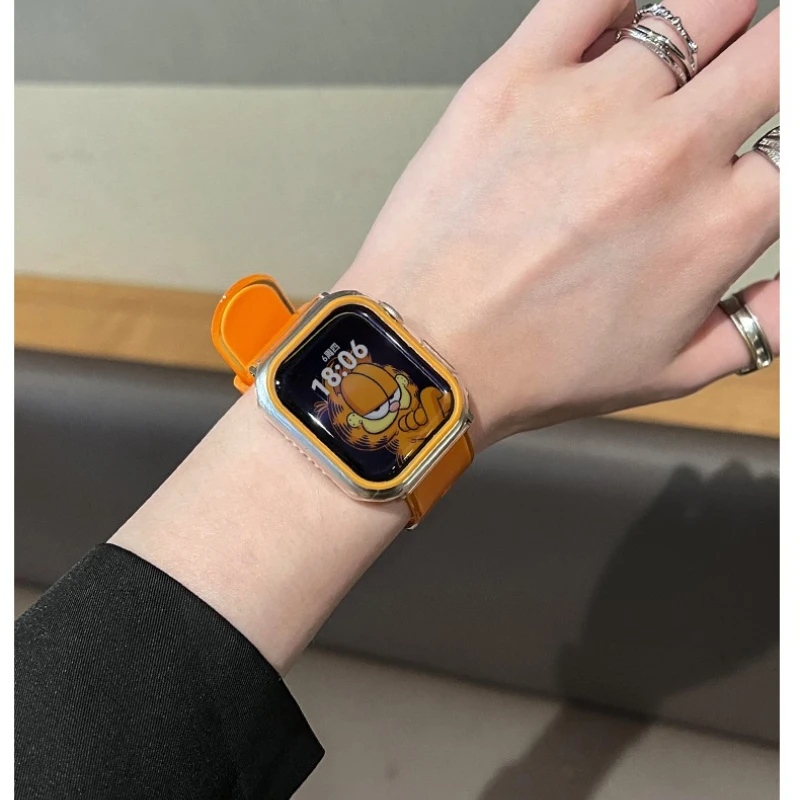 حزام سيليكون لساعة أبل باند 49 مللي متر 46 42 40 44 45 41 38 مللي متر Glacier جيلي واضح سوار لسلسلة iWatch 10 9 8 7 6 5 4 se