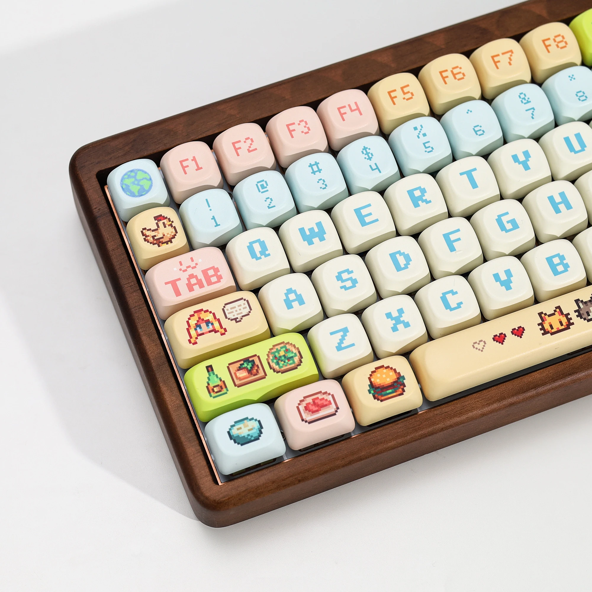KBDiy Stardew Valley Themen-Keycaps Niedliche Anime Retro PBT KOA MOA Profil Alice ISO Tastenkappen Maßanfertigung für 60% Gamer Mechanische Tastatur – Detail 12
