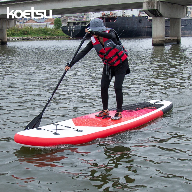 KOETSU Sup Board Accessories Inflatable Surfing Aluminum Alloy Paddle Board 9inches Fin Adjustable Foot Rope Backpack320*76*15CM