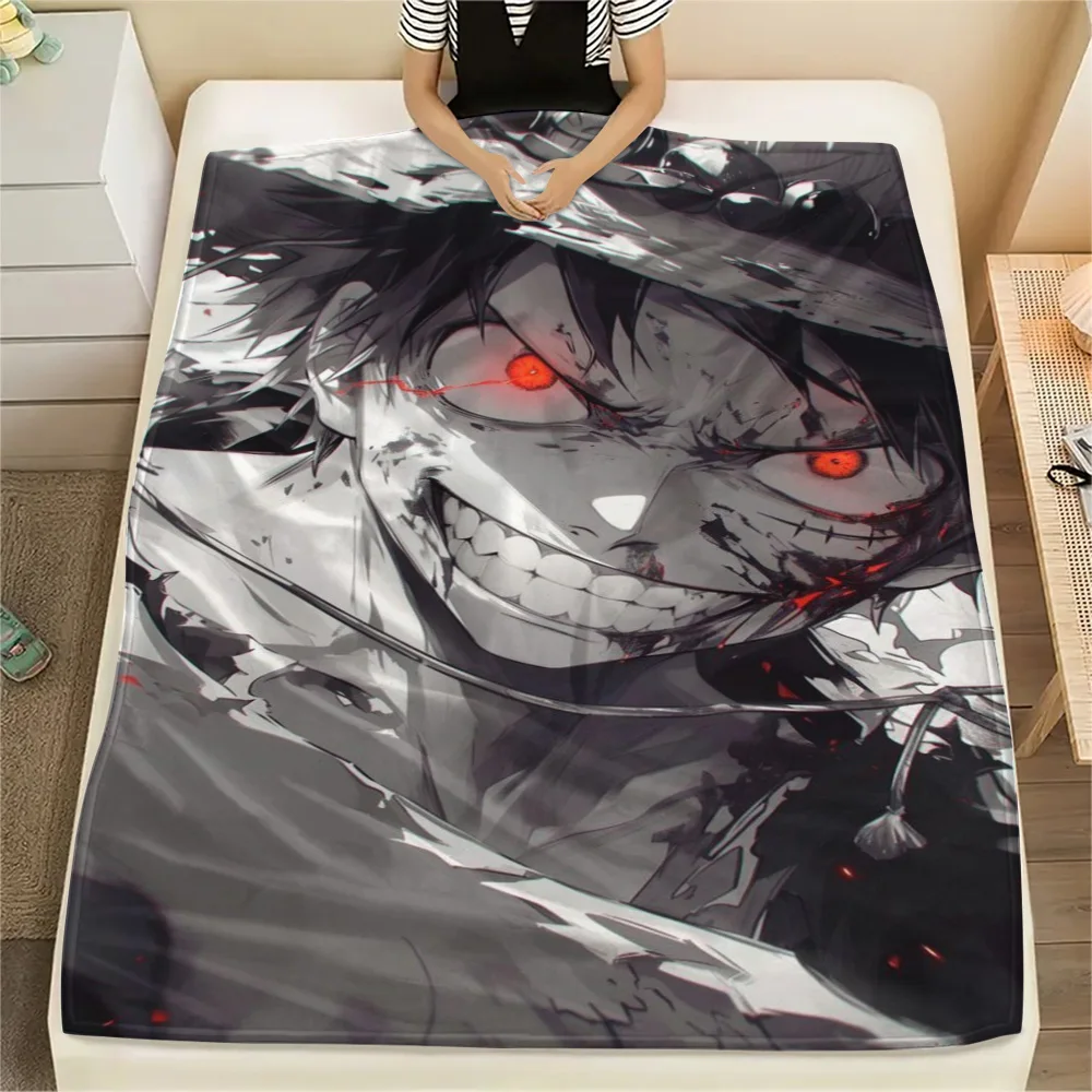 Luffy Simple Daily Flannel Blanket, Warm Printed Cover for Indoor Relax, Outdoor Picnic and Travel Break.-TING