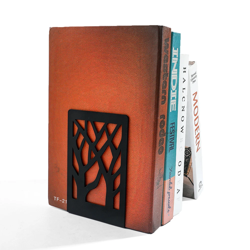 Imagem -05 - Treeking Desktop Bookends para Escritório Book Organizer Home Iron Book Ends Book Rack Stand Shelf Pcs