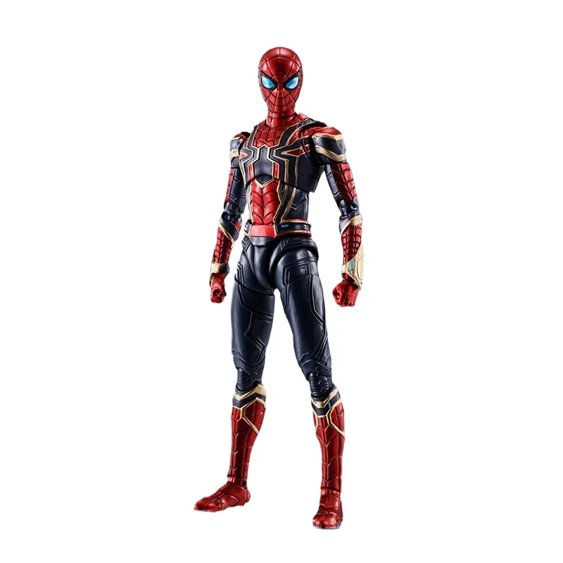 จุดจัดส่งโดยตรง Bandai Original SPIDER-MAN No Way Home อะนิเมะรูป SHF IRON SPIDER Action Figure ของเล่นสําหรับของขวัญเด็ก