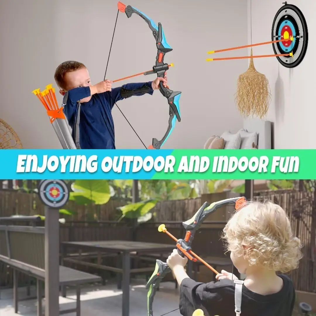 

Dinosaur spread target sports outdoor game5 in 1 Shooting Game Toy, LED Light Bow Toy，Indoor Outdoor Activity Toys Birthday