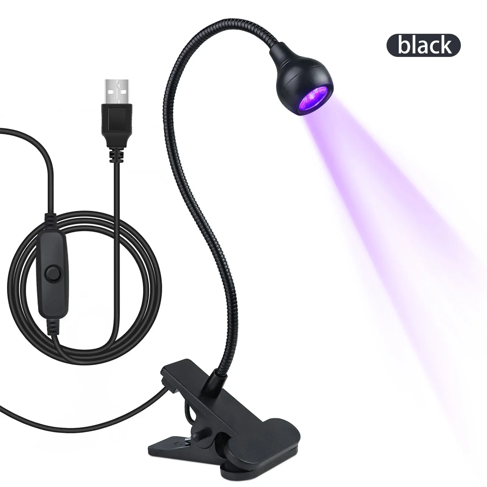 Luzes do prego secador uv lâmpada led ultravioleta flexível clip-on mesa mini usb uv gel cura lâmpada de mesa manicure pedicure ferramentas do salão de beleza