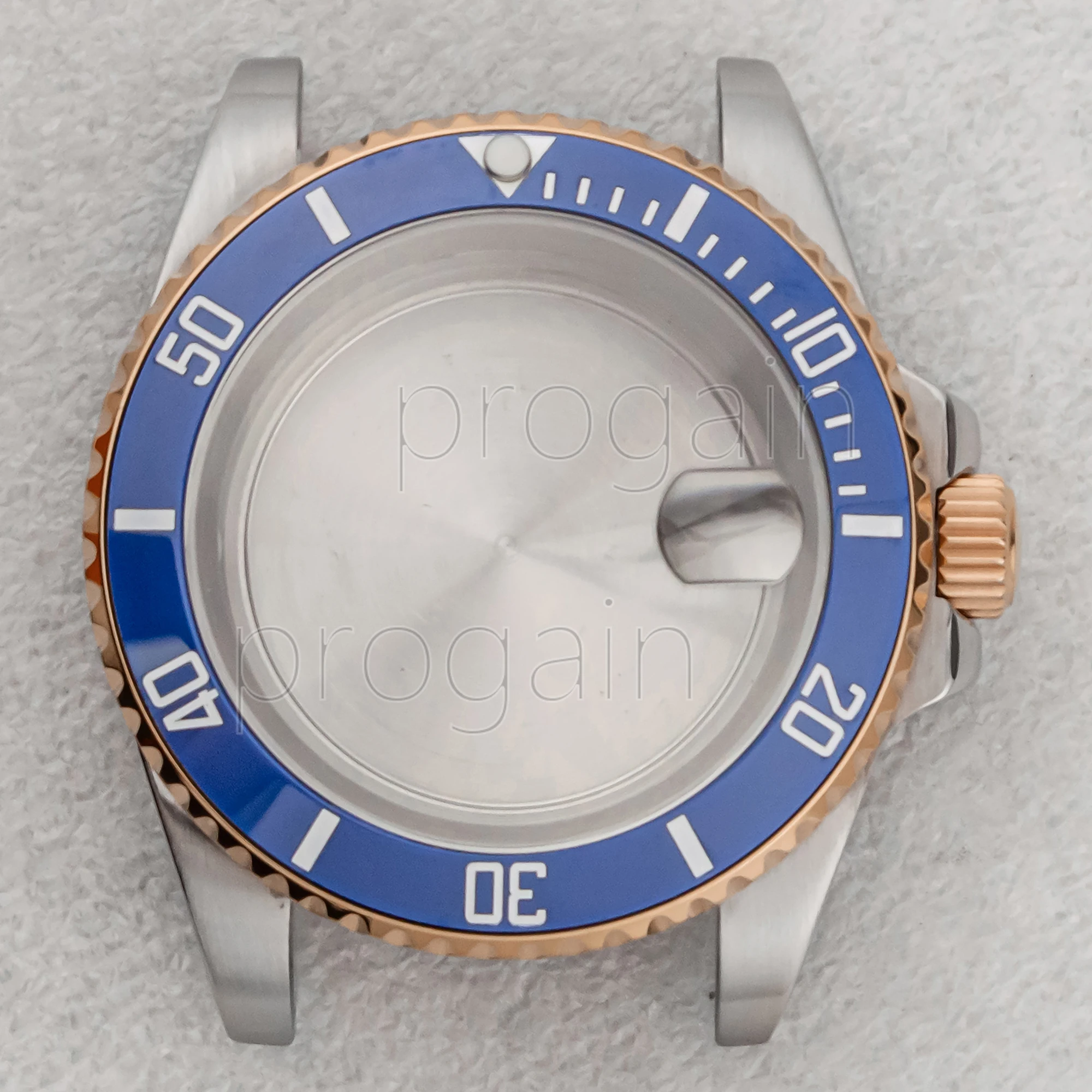 40mm Watch Case with Ceramic Bezel Waterproof Sapphire Glass for SUB GMT NH34/35/36 Movement 316L Stainless Steel Watch Parts