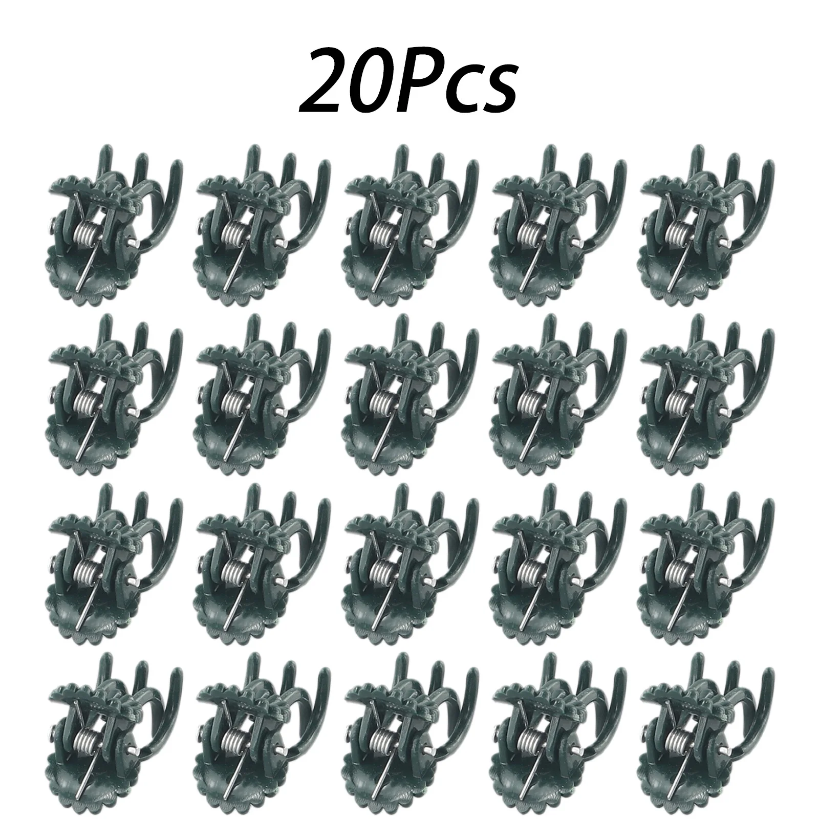 Plant Clips Orchid Clips Reusable Support Stem Clamps Tools 20PCS Easy To Remove Easy To Use Garden Flower Green