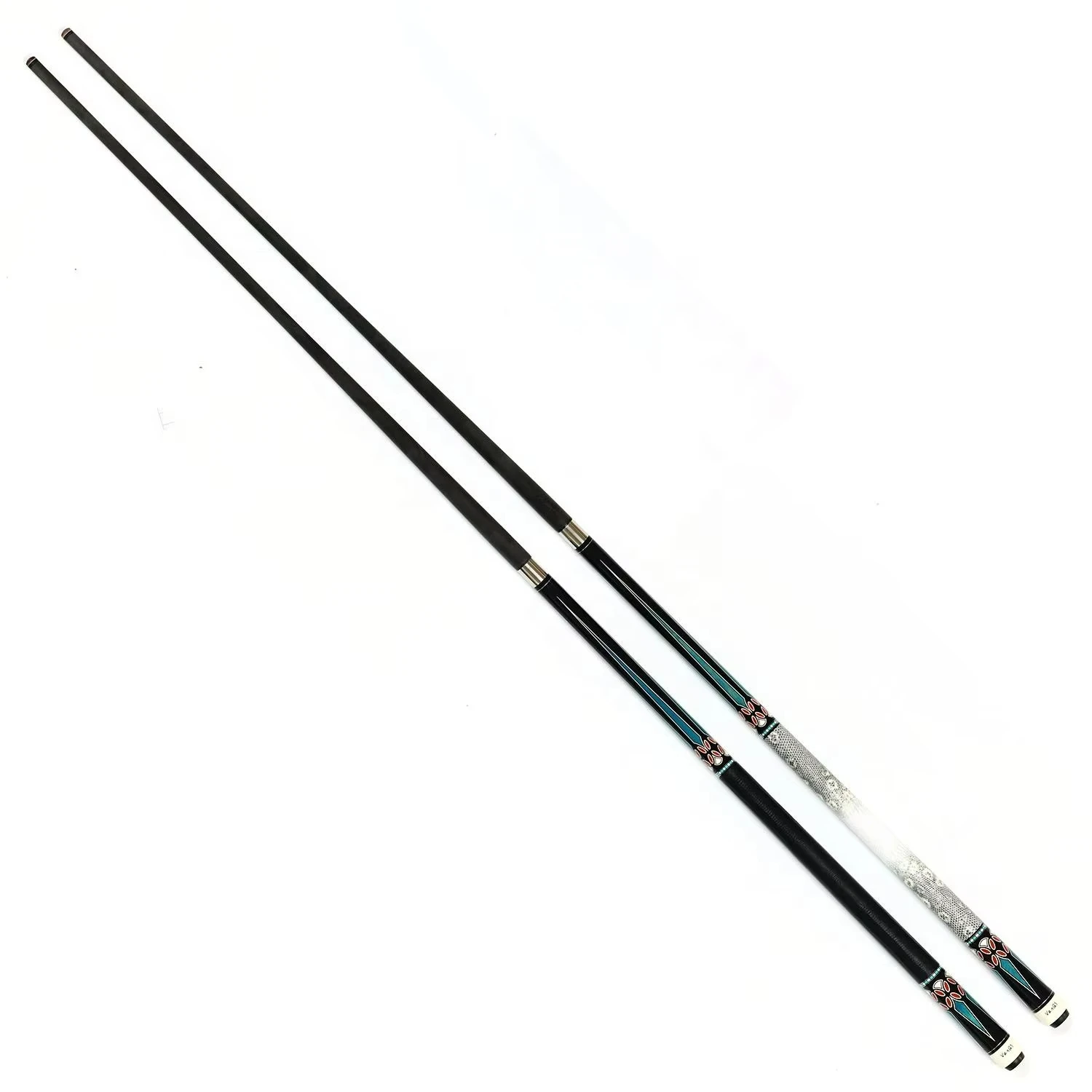 

2025Real Carbon Fiber 1/2 Snooker Cue Stick with 12.5mm Leather Grip and Extension Stainless Steel Joint for Pool and Billiards