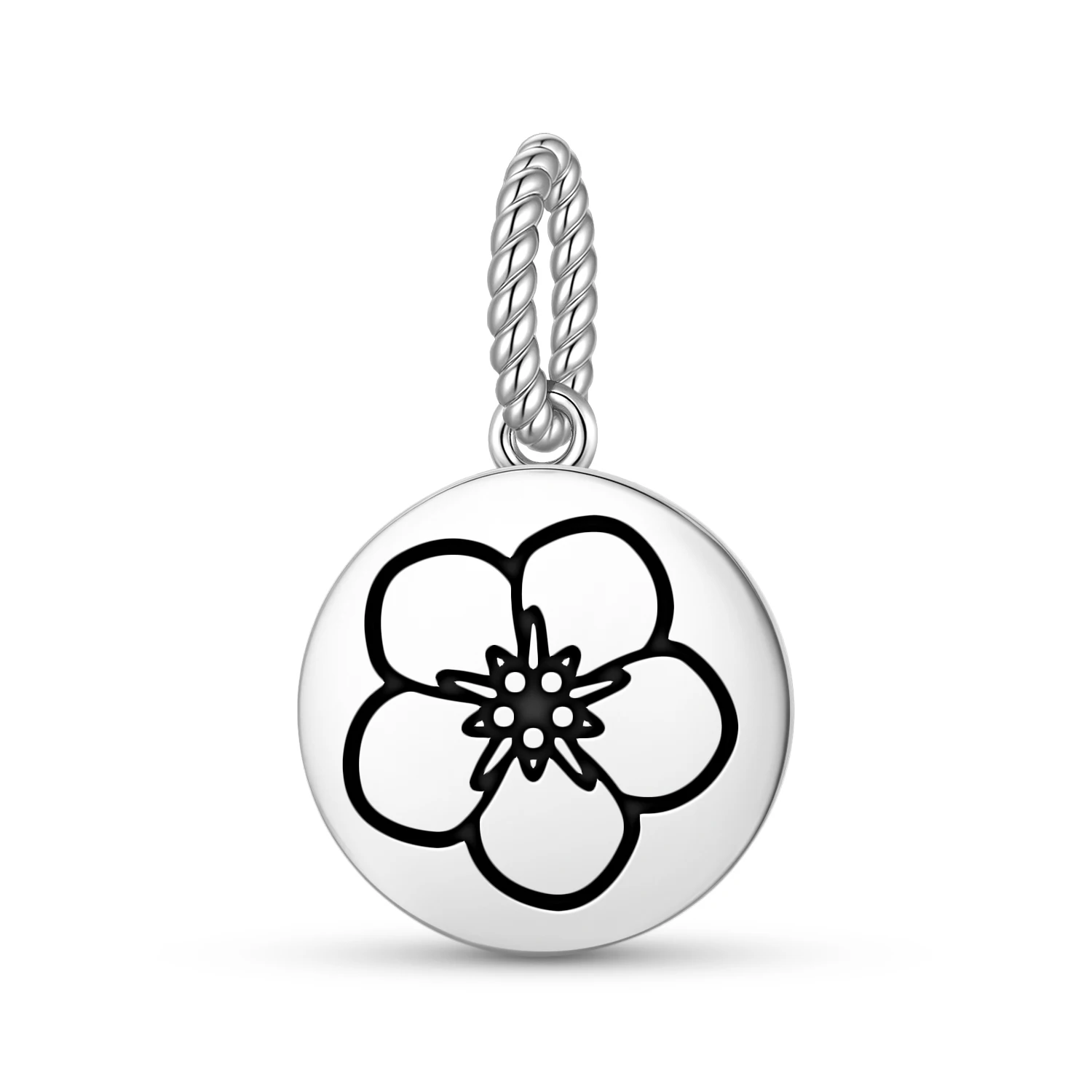 

Flowers Forget Me Not Pendant 925 Sterling Silver Symbol Charm Bead for Women Bracelet Necklace Jewelry Popular