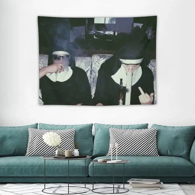 VIKAMA Cool Sister Compared Middle Finger Retro-Fototapete für Schlafzimmer, Wohnheim, E-Sport-Raum, Wandbehang, Heimdekoration