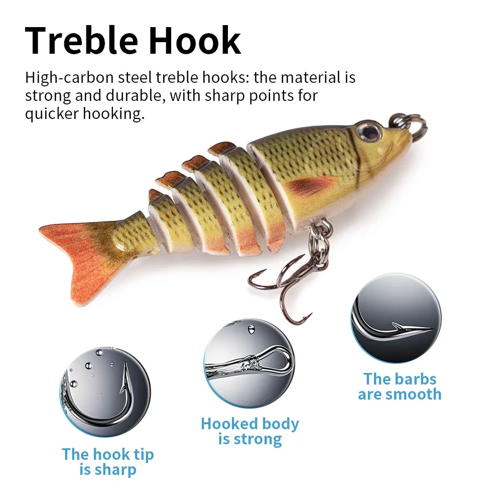 Mini señuelo articulado Swimbait hundido para lucio - imagen 2