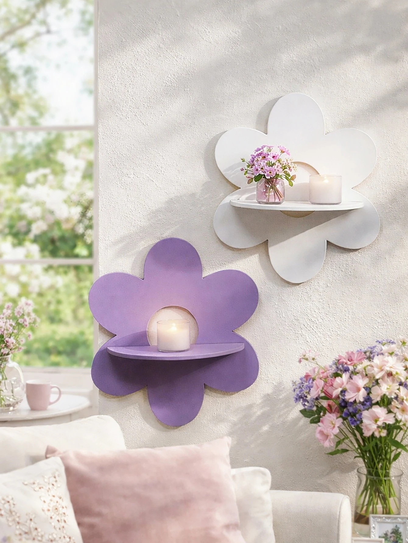 Niedliches Kirschförmiges Wandregal Holz-Aufbewahrungsorganizer Schwebende Regale Kreative Boho-Heimdekoration für Wohnzimmer Schlafzimmer & Kinderzimmer – Detail 29