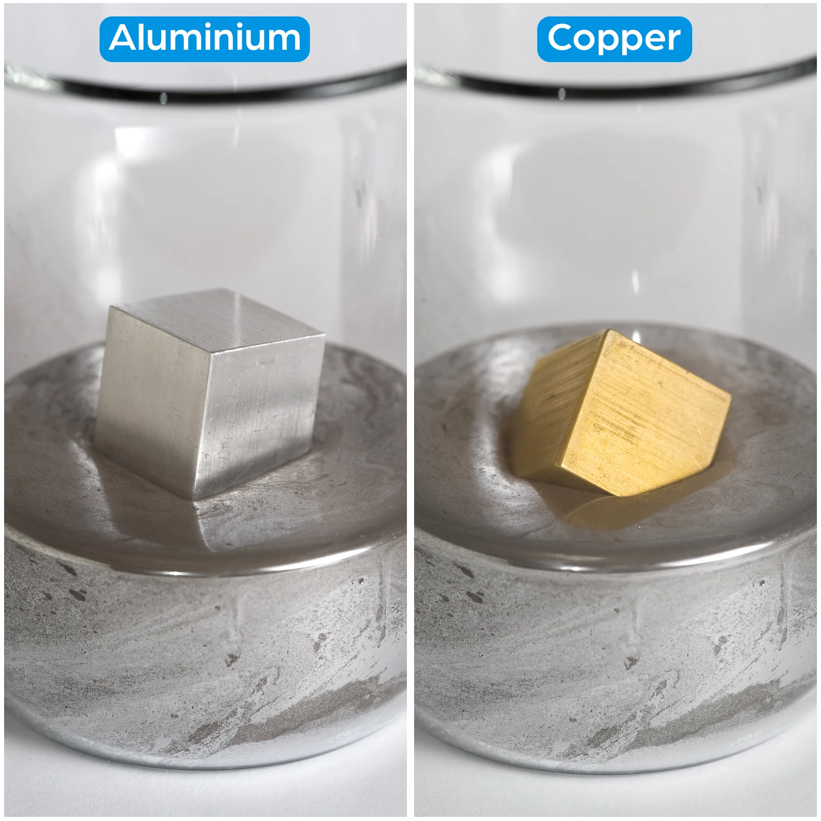 مجموعة كتل الكثافة 4 قطع المهنية شقة السلس مصقول الكثافة مكعب جمع عرض هدية أداة التدريس #5