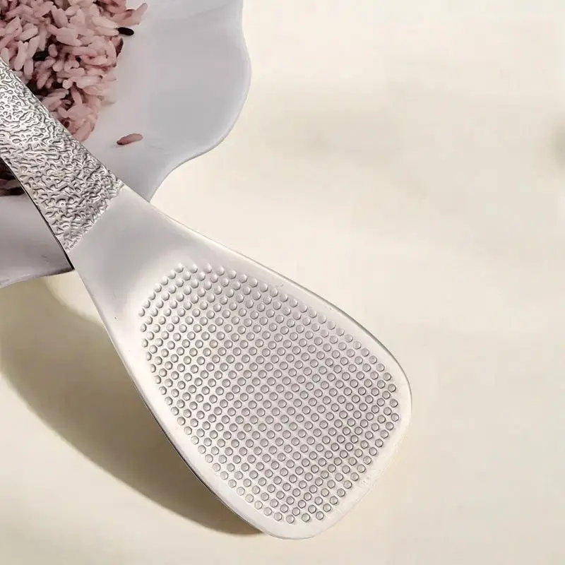 الفولاذ المقاوم للصدأ ملعقة أرز مكافحة السمط سعة كبيرة رشاقته طباخ مغرفة متعددة الأغراض أدوات المائدة بوفيه تخدم ملاعق #2