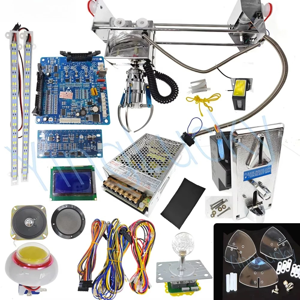 

30 см мини-машина с когтями DIY Kit Racing Dragon Gate игрушечный кран торговый автомат ЖК-игровая доска 24 В светодиод питания