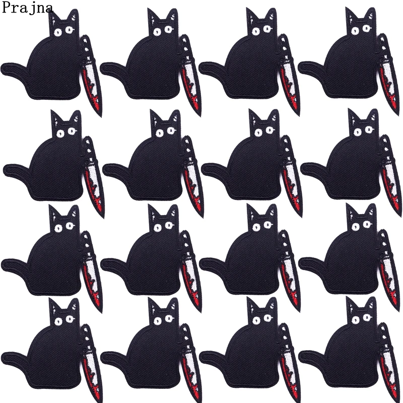 5PCS/Lots Funny Animal Cat Embroidery Patch Rabbit Hedgehog Patch Iron On Patches For Clothing Jeans Cartoon/Animal Sew Sticker