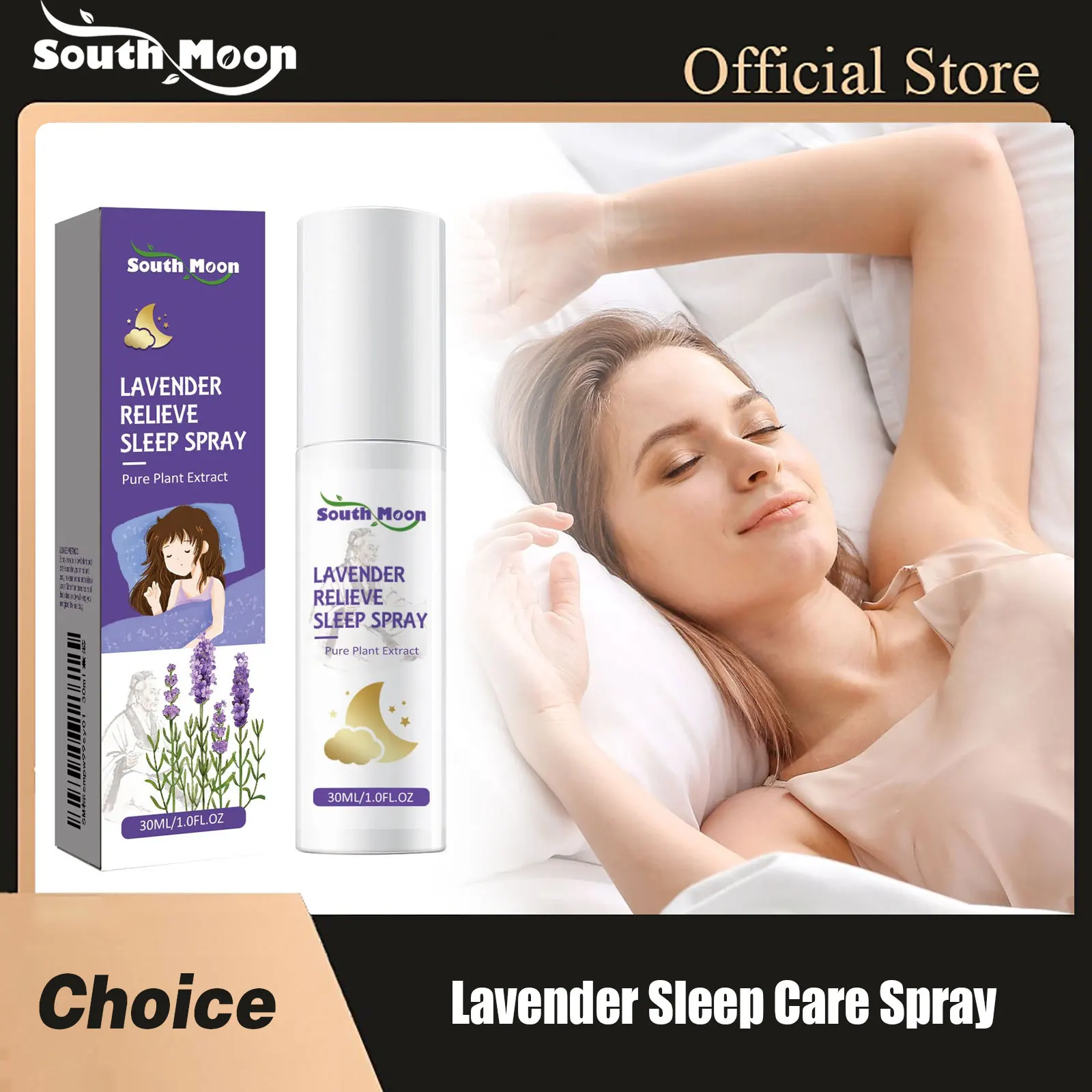 Lavender Sleep Care Spray Insomnia Therapy Pillow Mist Relieve Stress Effective Aromatherapy Improving Tired Sleep Essential Oil