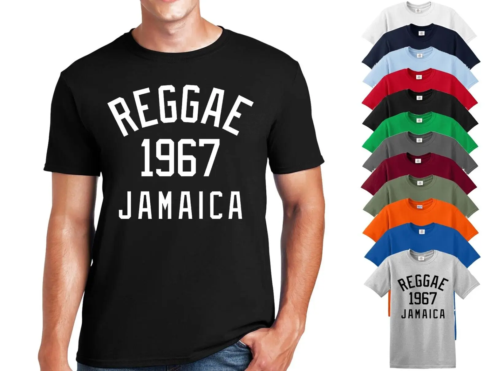 Reggae 1967 Jamaica T Shirt Dub Ska Rocksteady Retro Top