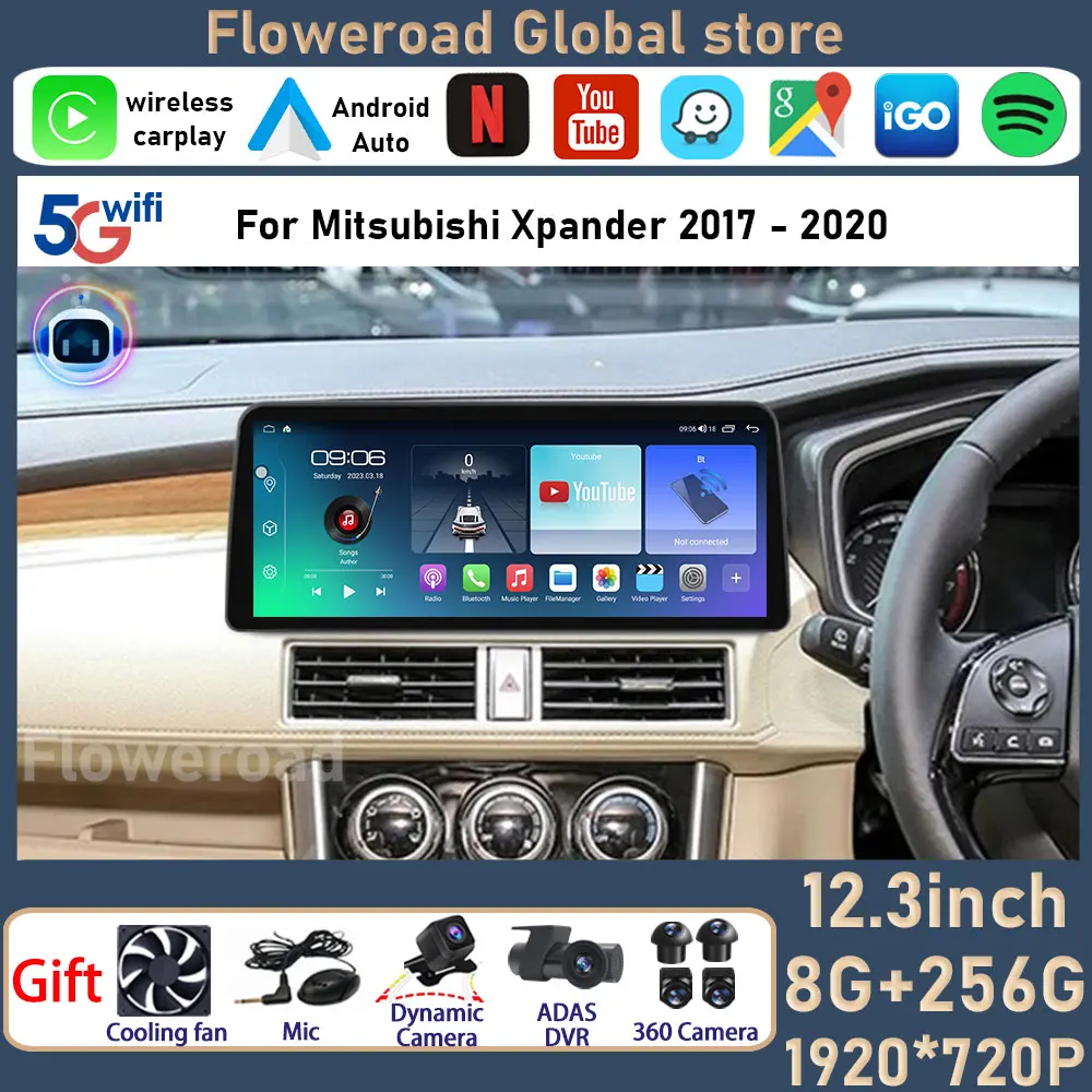 

12.3 Inch Android For Mitsubishi Xpander 2017 - 2020 Car Radio GPS Navigation Multimedia Video Player Host Unit Carplay Screen