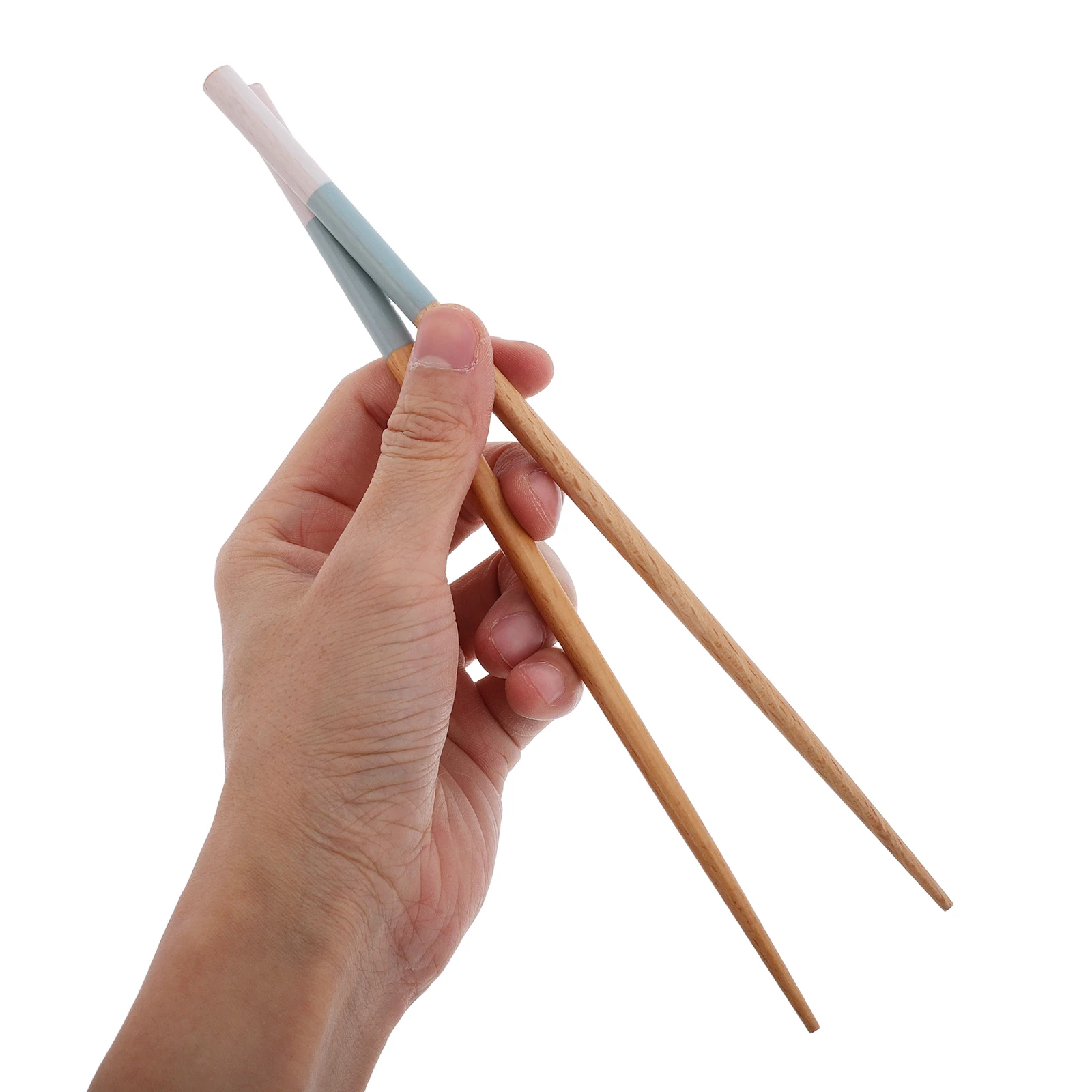 

3Pairs Japanese Style Printed Chopsticks Wooden Reusable Set for Household Dining Creative Pointed Tip Long Design Elegant