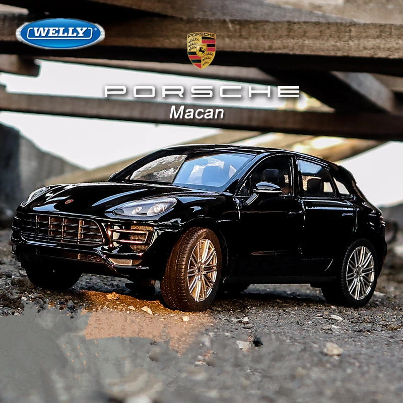 

WELLY 1:24 Porsche Macan Turbo SUV Alloy Car Model Diecast Metal Toy Vehicles Car Model Simulation Collection Childrens Toy Gift