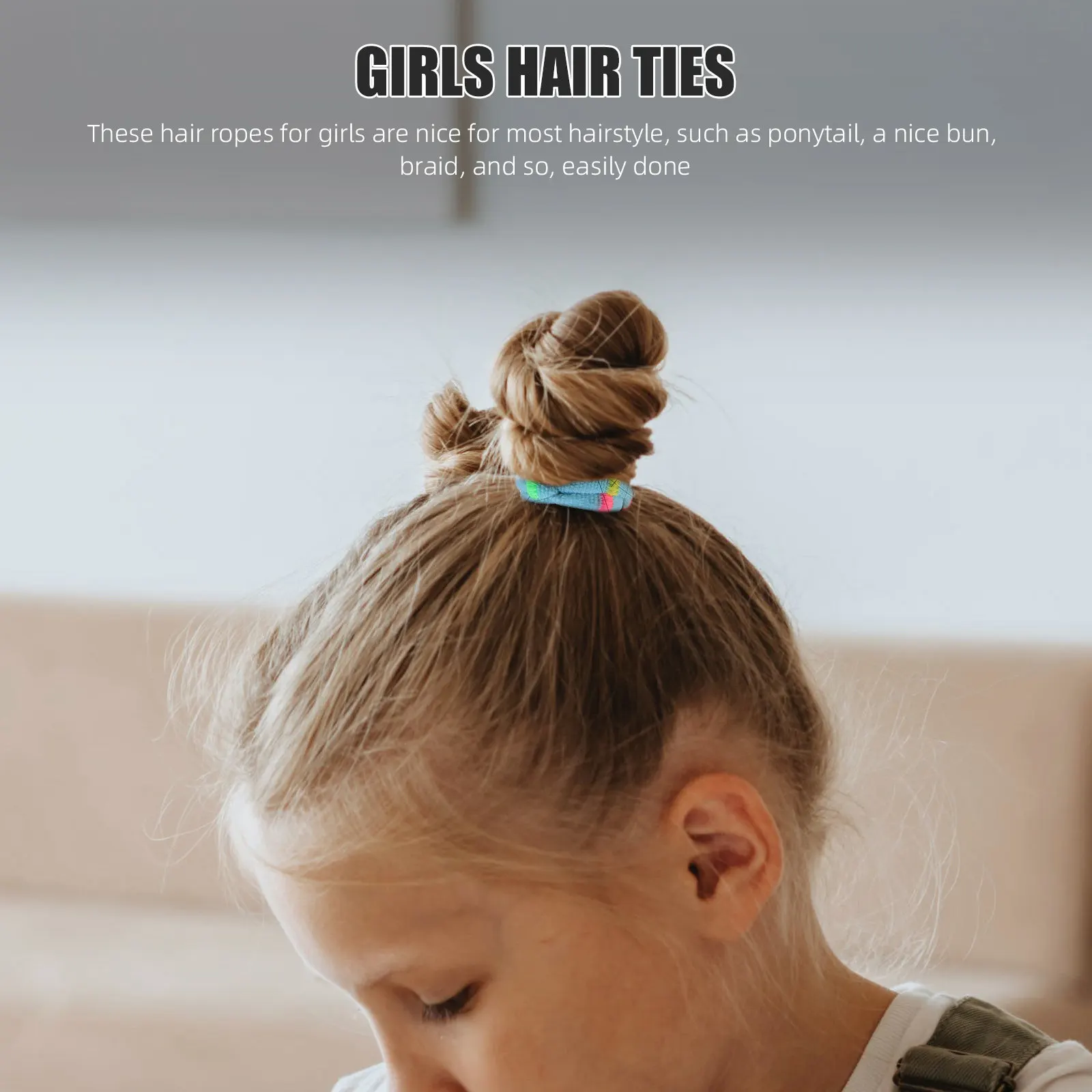 

200Pcs High Elastic Hair Ties Small Soft Polyester Ponytail Holders for Girls Kids Baby Hair Accessories Bright Candy Colors