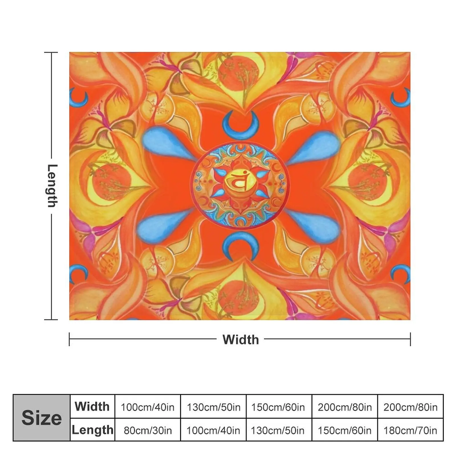 Svadhistana, world of water, emotions and desire Throw Blanket Stuffeds Decorative Throw Flannel Blankets