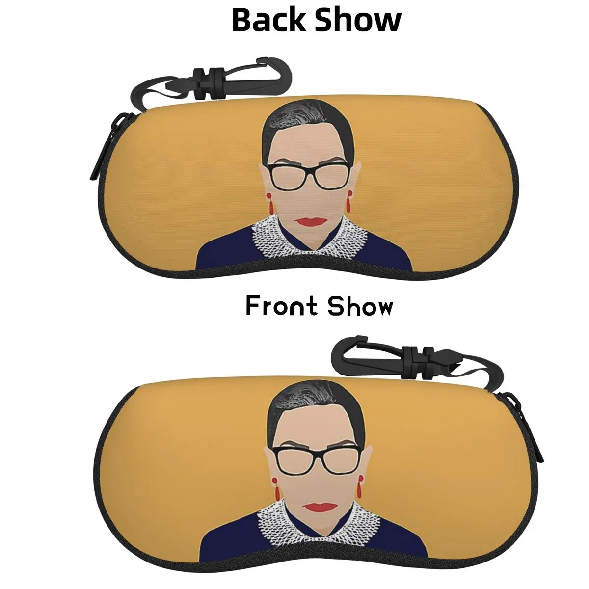 

Ruth Bader Ginsburg Shell Glasses Case Protective Sunglasses Box Women Men Soft Eyeglasses Bag Pouch