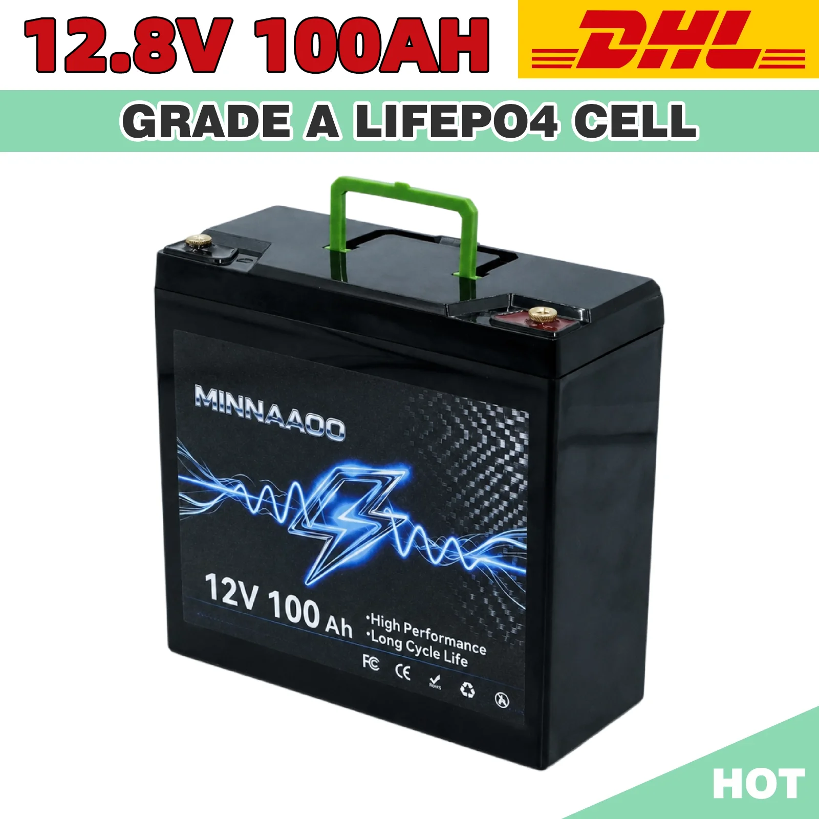 Fish Finder Battery - Bateria Solar LiFePO4 12V 100Ah de