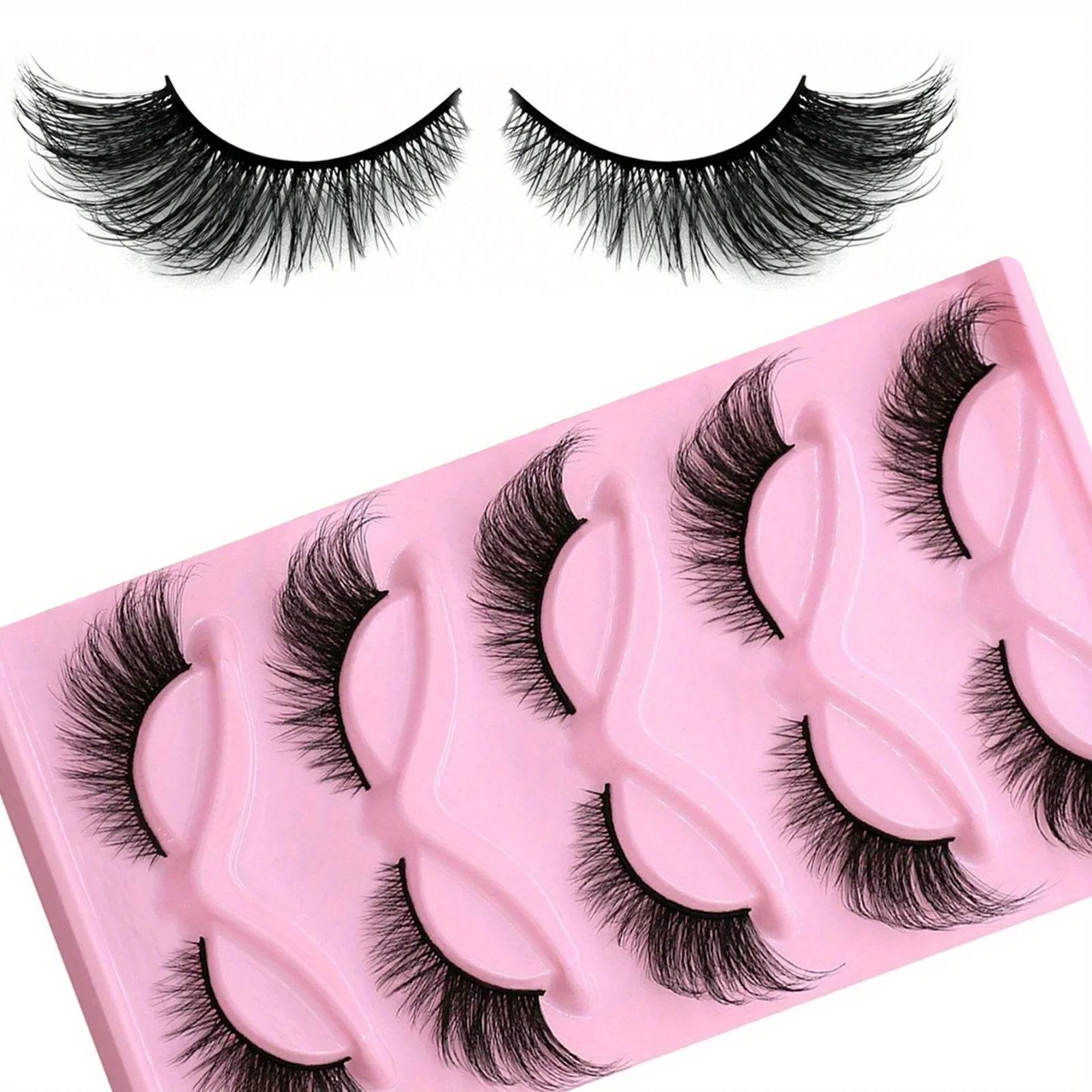 15Pairs 3-Pack Cat Eye Lashes Long Lashes Cat Eye Look Wispy Lashes Eye End Elongated Strip Thick False Eyelashes