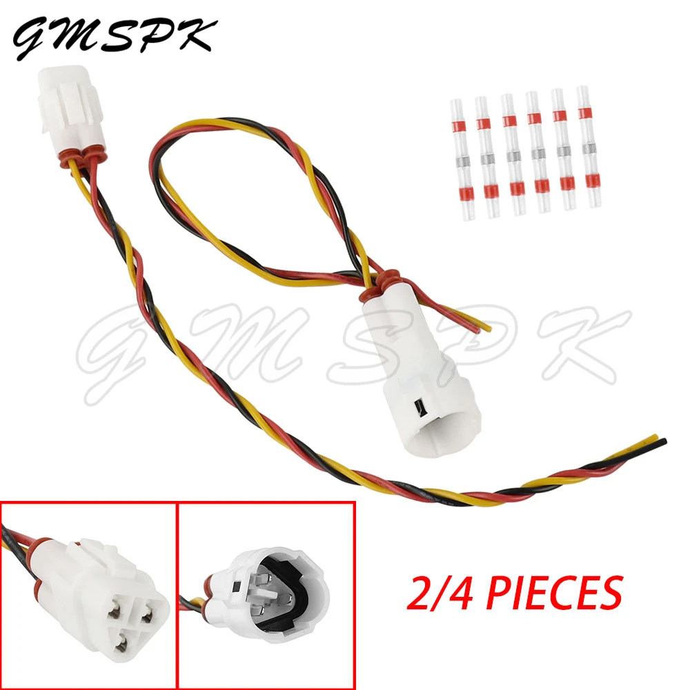 2/4 PCS 3 Pin Auxiliary Power Cable USB Outlet Connector Socket Auxiliary Plug Fit for Yamaha Tenere 700 XTZ700 Super Tenere